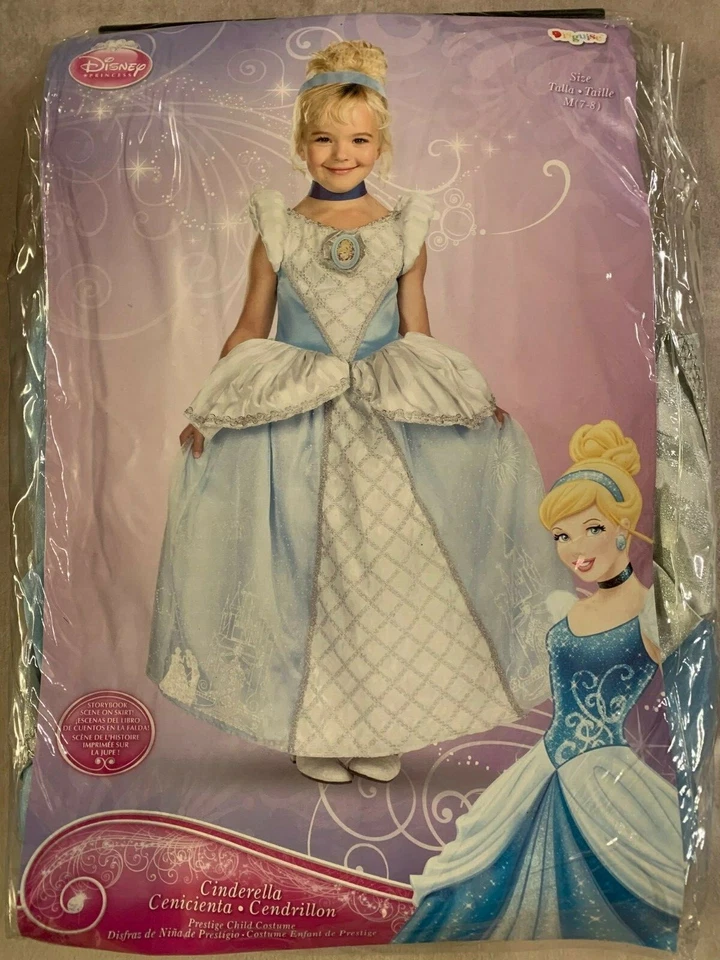 NOVO DISFARCE Vestido Cinderela Livro de Histórias Disney Princesa Prestígio Fantasia 7 8 - Imagem 2 de 4