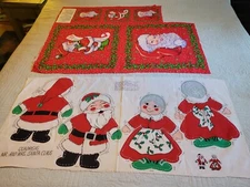 1991 Cheryl Ann Johnson Santa Pillow Cut And Sew + Quadridga's Santa & Mrs.
