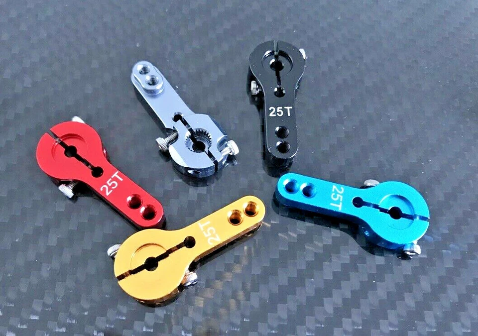 RC Servoarm Servohebel Servohorn Crank 25T Alu 25 Zähne Futuba Savöx MKS CNC - Bild 3 von 4