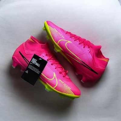 Nike Zoom Mercurial Superfly 9 Stollen-Fußballschuhe Rasen Schnürung Rosa/Gelb