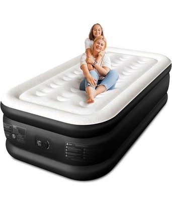 500 lb Twin XL Air Mattress with Built in Pump CHERIMOR Raised Comfort
