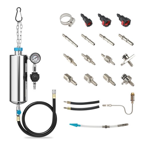 Kit Limpiador Inyectores LUTIFIX C80 | 1000ml Y 150PSI | Desmontaje Libre | Incluye 20 Adaptadores Para Gasolina | Limpia Admisión, TWC Y Combustible