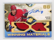 2021-22 UPPER DECK SPX WINNING MATERIALS GAME USED PATCH AUTO /25 MARTIN NECAS