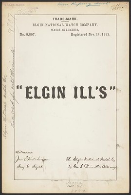Photo:Elgin National Watch Company for Elgin Ill's brand Watch Movements