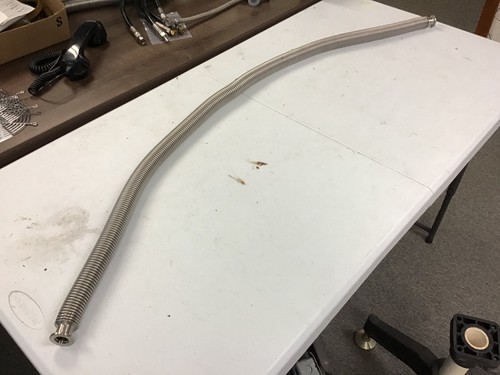 KF 16 Flange Hose, Roughly 4 Feet , Stainless steel vacuum hose