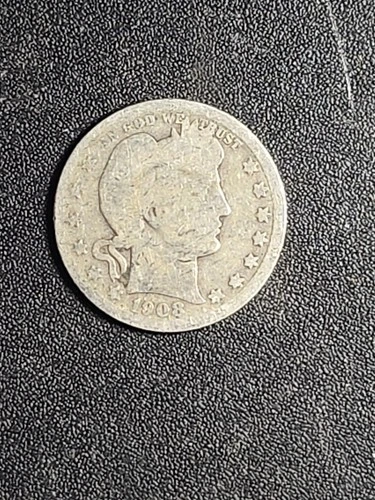 1908-D U.S. Barber SILVER Quarter - AG    stk#Q6