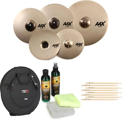 Sabian AAX Promotional Cymbal Set Bundle - 14/16/18/21-inch