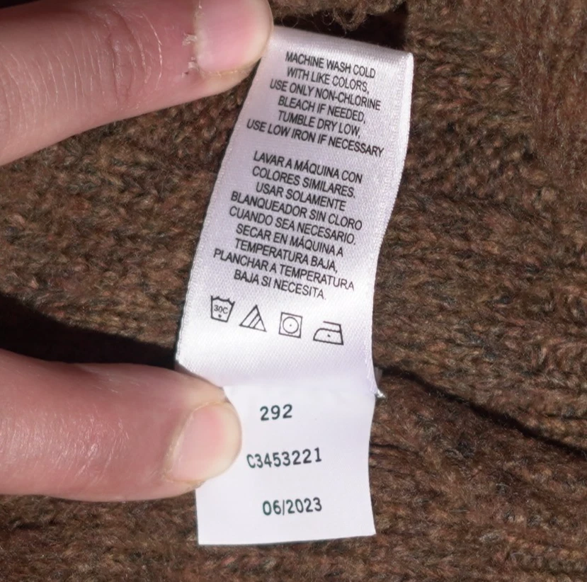 Suéter Vince Camuto Tejido con Cable Para Mujer Talla L Camel Cuello Simutado Pullover De Gran Tamaño Foto 4 de 4