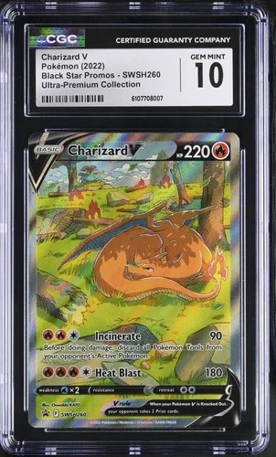 CGC 10 GEM MINT Charizard V SWSH260 Black Star PROMO Ultra Premium UPC Pokemon