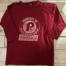 Vintage Philadelphia Phillies Long Sleeve Youth Large 14-16 Shirt Fast Ship