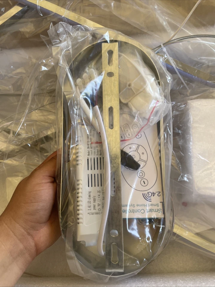 LED Chandelier Modern Led Infinity Pendant Light with Remote - Image 2 of 4