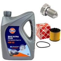 MotoröL Filter Set 10W-40 4 Liter + ÖLablassschraube FüR Audi A3 Seat Skoda VW