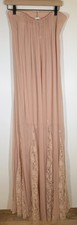 Alice + Olivia Fairy dusty rose column chiffon wedding dress strapless lace 8