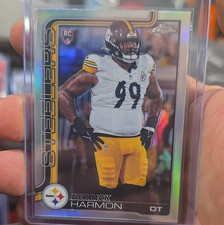 Topps 2025 Chrome Rookie Refractor Derrick Harmon Pittsburgh Steelers #361