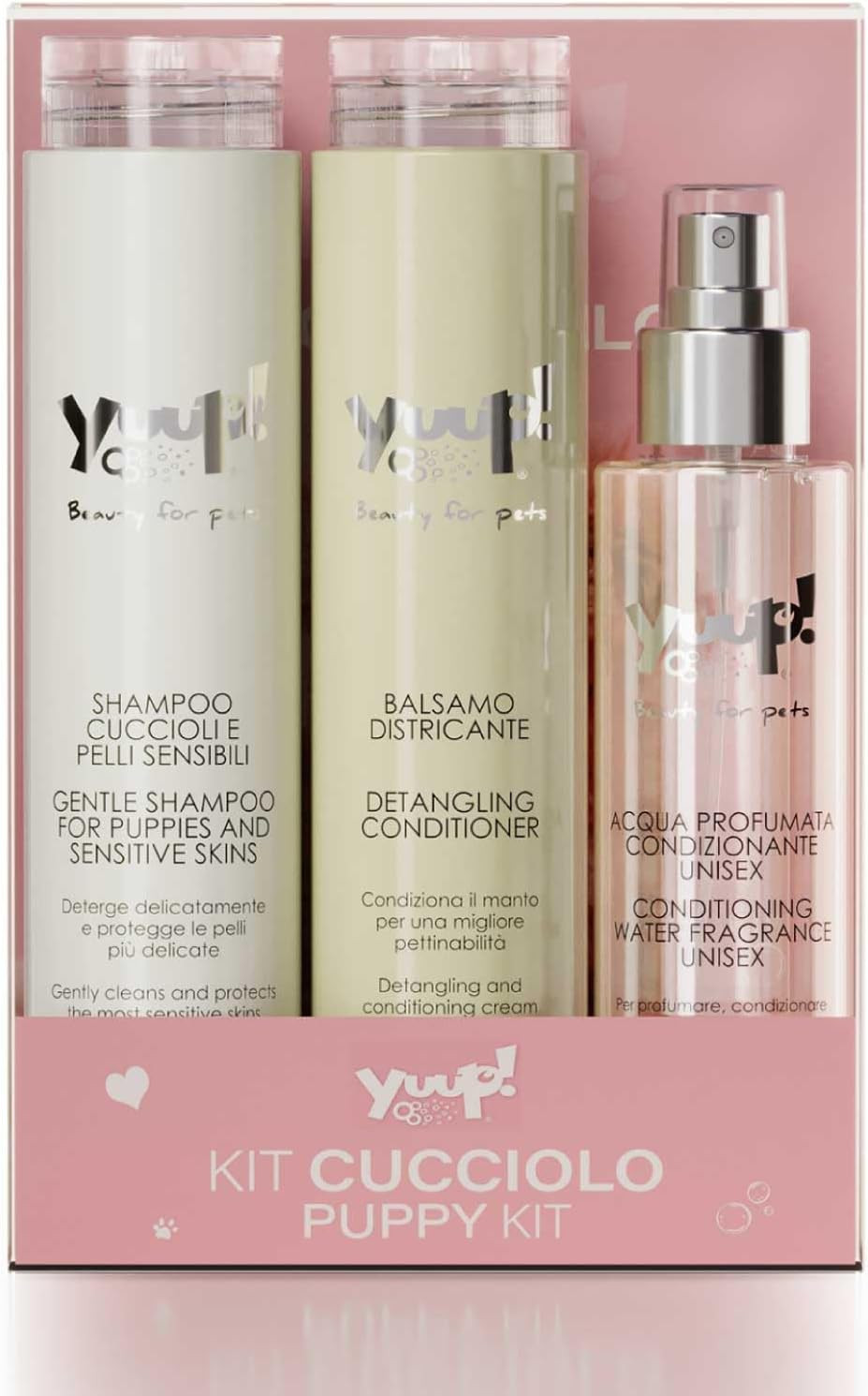 ! - KIT CUCCIOLO | Shampoo per Cuccioli E Pelli Sensibili, Balsamo Districante E