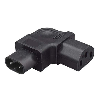 Power Supply Adapter Cord IEC320 C8 Plug to C13 Right Bend Socket for Gadgets
