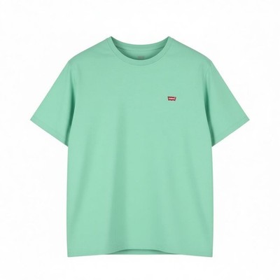 LEVI'S Standard Herren T-Shirt 2XL Grün Baumwolle Rundhals Kurzarm *
