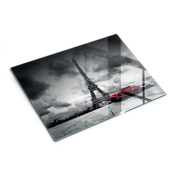 Glas Schneidebrett KüChe Mit SilikonfüßEn Anti Rutsch Eiffelturm 40X30 Cm-image