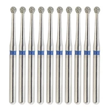 Dental Diamond Burs Long Round Ball 801L/014M Surgical Friction Grip Multi-Use