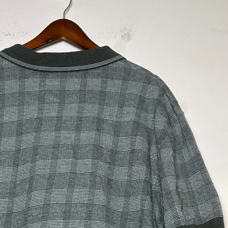 Рубашка поло Marc Edwards мужская с коротким рукавом L зеленая клетчатая Gorp повседневная минимальная - Изображение 4 из 4