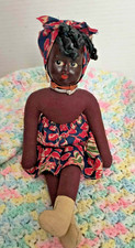 VINTAGE BLACK AFRICAN AMERICAN CLOTH RAG DOLL/FOLK ART -12