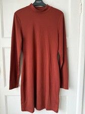 Image of Superdry Womens High Neck Long Sleeve Jersey Mini Dress size 14 