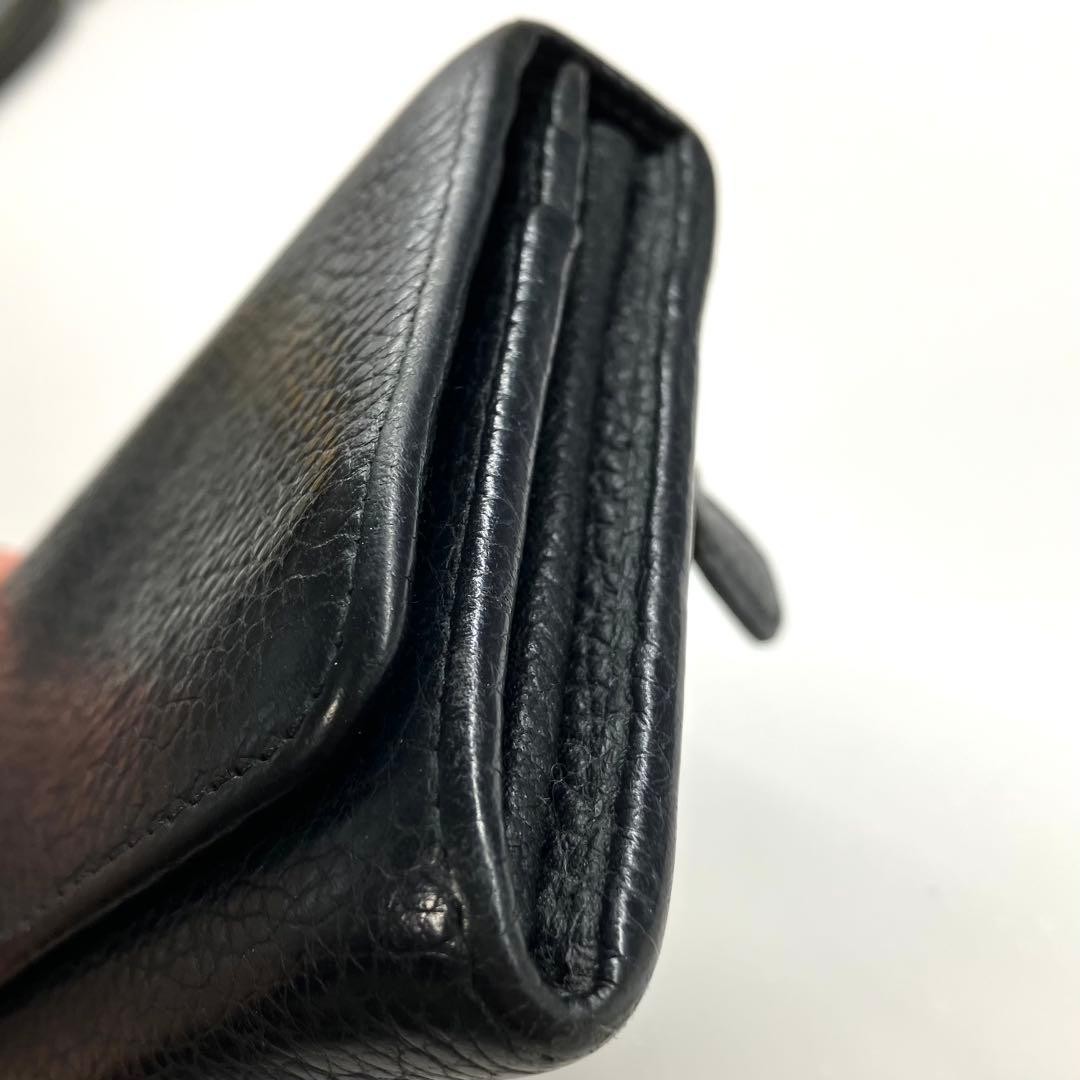 PRADA Saffiano Leather Long Bifold Wallet Purse Black Nero 7.3x3.5" Authentic thumbnail 10