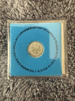 Apollo 14 Flown Mission Mini-Coin 10,000 Grains Silver OnBoard Moon Trip 8/28/71