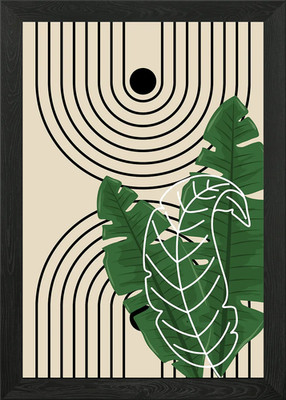 Tropische minimalistische Kunst gerahmtes Wandbild Poster Leinwanddruck Bild