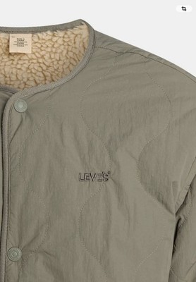 LEVIS Wende Steppjacke in graugrün-beige Gr.L Neu mit Etikett  gesteppter Optik