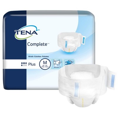 TENA Complete Adult Incontinence Brief M Moderate Absorbency 67320 Plus 24 Ct