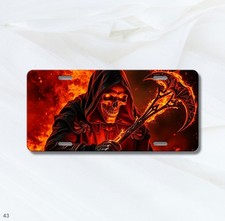 Grim Reaper License Plate Vanity Plate Dark Death Cool Gift For Suv
