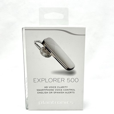 Plantronics Explorer 500 Wireless Bluetooth Headset HD Voice Phone White Sealed