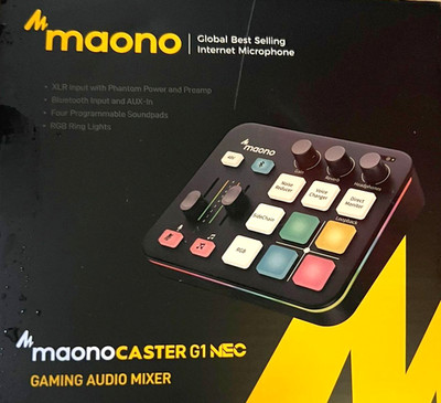 Maono Maonocaster G1 Neo Gaming Audio Mixer RGB-Beleuchtung Schwarz NEU