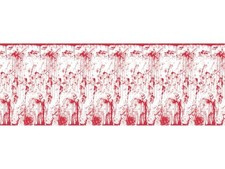 Bloody Wall Backdrop Halloween Party Haunted House Decoration 4x30 Ft Plastic