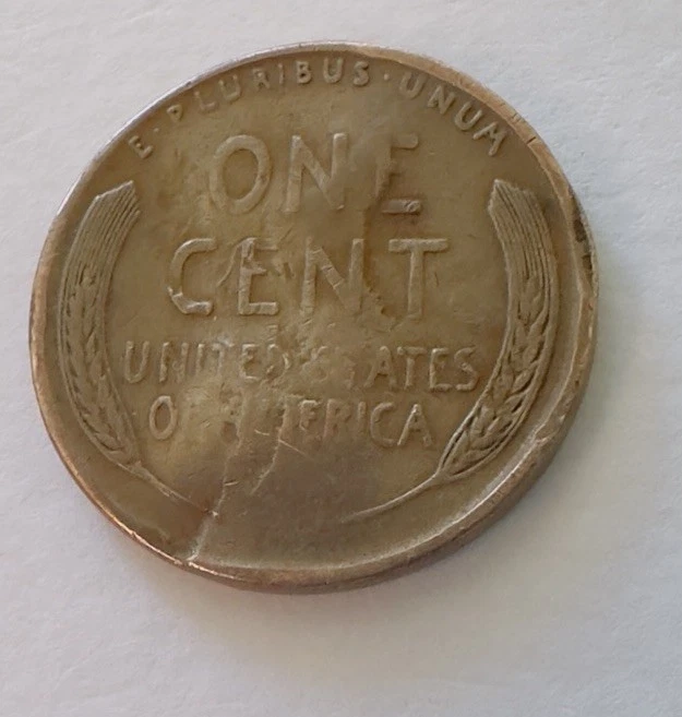 1939 Lincoln Wheat Penny Copper Circulated Coin Planchet ERROR Free Shipping - Image 3 of 4