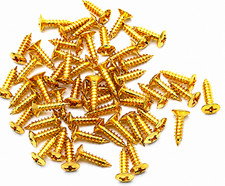 Guitar Pickguard Mounting Screws Pack of 50 Gold for Fender Gibson Telecaster