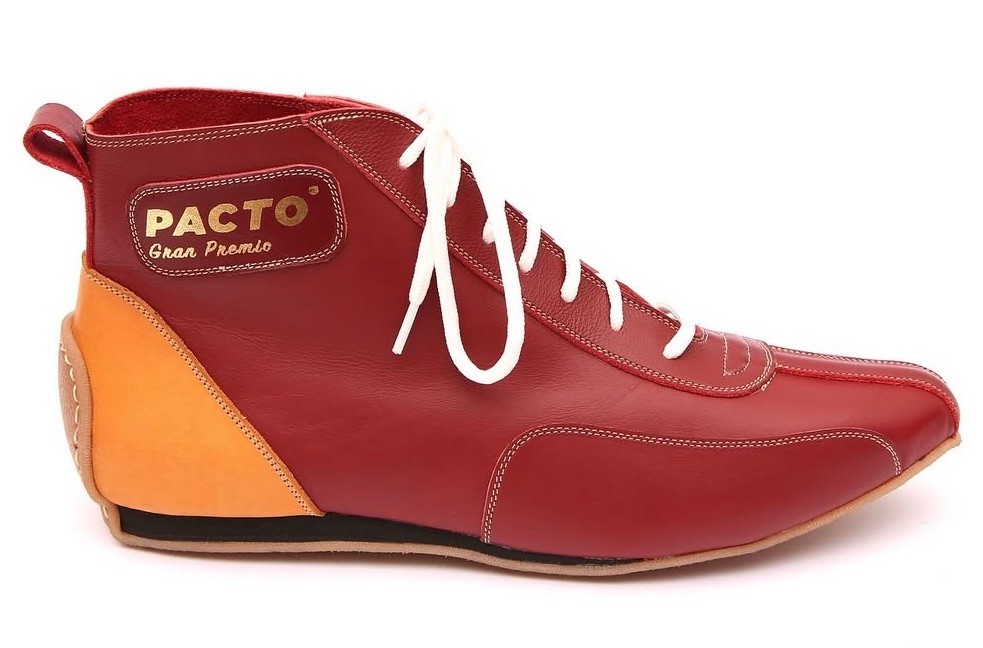 PACTO leather driving Boots Shoes vintage 1960 rally F1 racing Targa Florio Wine