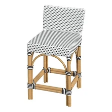 Butler Specialty Company Amalfi 24.5" H Outdoor Counter Stool - Black and White