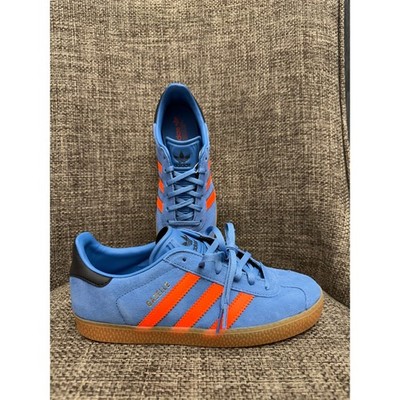 Adidas Gazelle J Blue Orange Gum Sneakers Kids Size 4.5 US NWT
