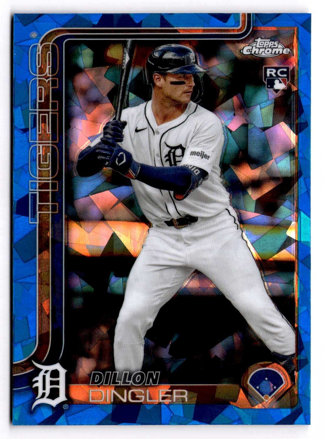 2025 Topps Chrome - Dillon Dingler #274 Blue Ice Refractor /150 (RC) Tigers