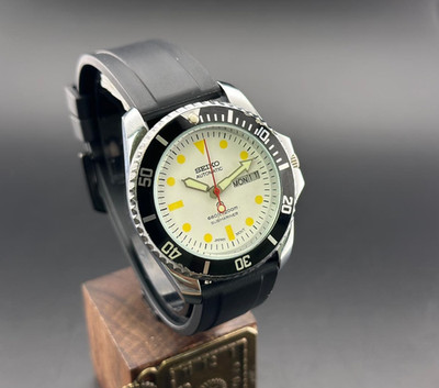 Vintage Seiko Diver's Look Automatic Rotating Bezel 6309A Day & Date Men's Watch