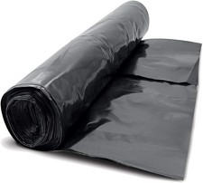 Damp Proof Membrane Black Polythene Sheeting Roll DPM Visqueen 4m Wide 300MU