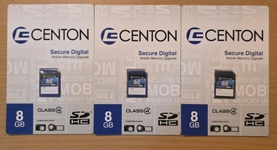 3x Centon SDHC Memory Card 8GB Class 4 S1-SDHC4-8G Digital Cameras Camcord 24GB