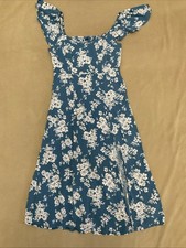 Old Navy Smocked Sundress Dress Blue Floral Small Womens