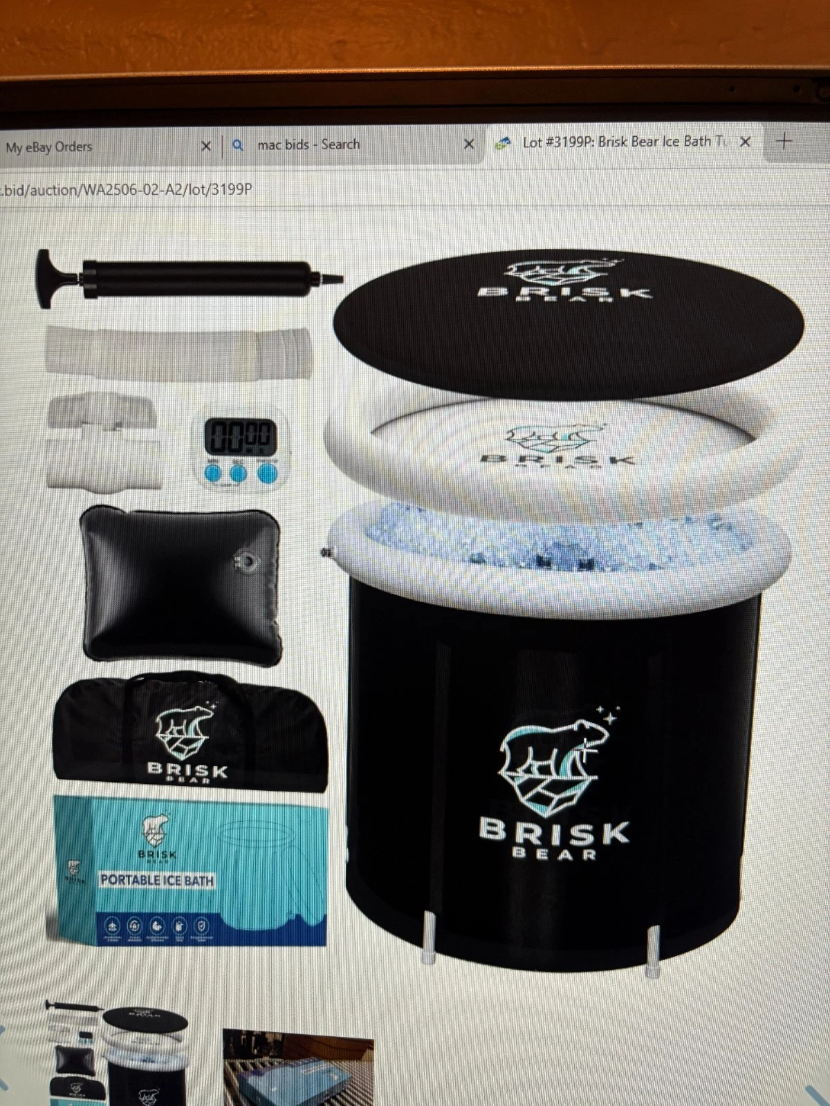 Ice Bath Tub for Athletes with Cover by Brisk Bear - Extra Large Cold Plunge ...