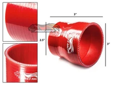 3" To 2.5" Silicone Hose/Intake/Intercooler Pipe Coupler RED For Jeep/Land Rover
