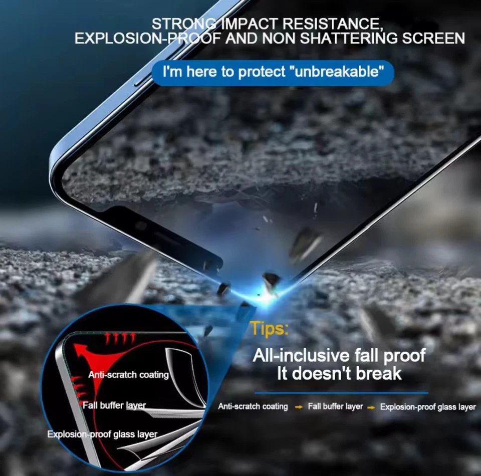 Pack de 2 pantallas de privacidad para iPhone - Cristal antiespía para todos los modelos - ¡Sin mirar! Foto 4 de 4