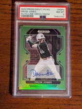 2022 Panini Prizm Draft Picks #PDP2 Druw Jones Auto Lime Green 22 /23 PSA 8
