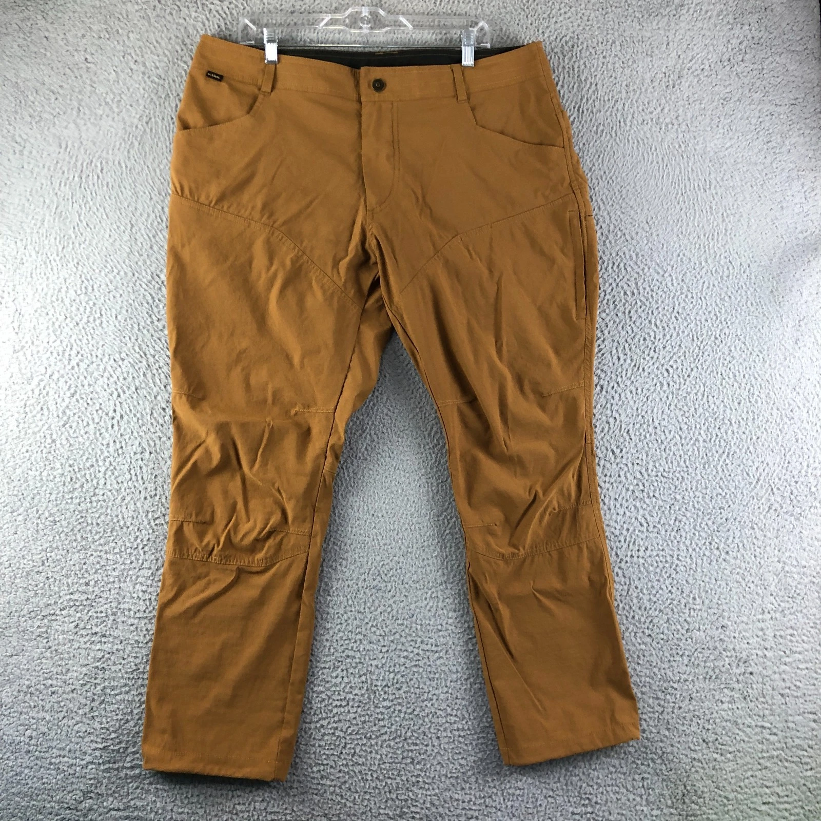 Kuhl Renegade Rock Pant Men 38x28 (Tag 38x30) Brown Softshell Tapered Fit Hiking